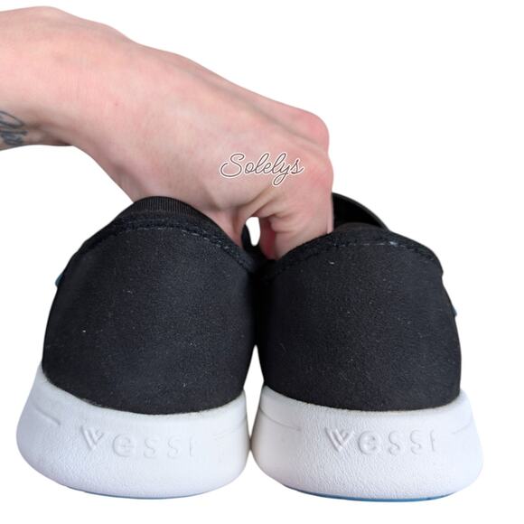 Vessi Sunday Mens 10 Granite Black Waterproof Slipper Dyma-Wool Slip-On Shoe - Picture 7 of 10